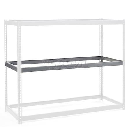 Global Industrial Additional Shelf, Double Rivet, No Deck, 72inW x 15inD, Gray 502409